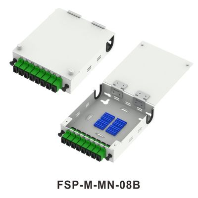 FTTX Red ODN Metal Mini Fibra Óptica FTTH Terminal Box 8 Distribución del núcleo con conectores LC y SC