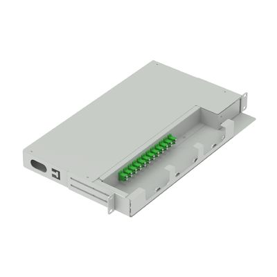 FTTX 19 pulgadas panel de parche de oscilación LC APC Tipo 12 núcleos Fibra óptica equipo con 5