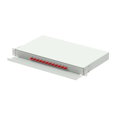 Conector de acero laminado en frío SC FC ST LC Tipo 19 pulgadas Cuadro de distribución de fibra óptica para FTTX