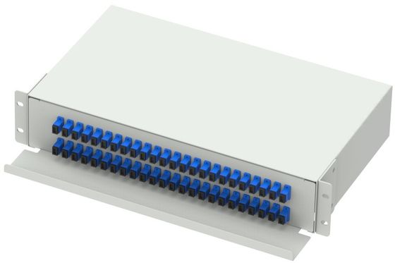 Conector de acero laminado en frío SC FC ST LC Tipo 19 pulgadas Cuadro de distribución de fibra óptica para FTTX