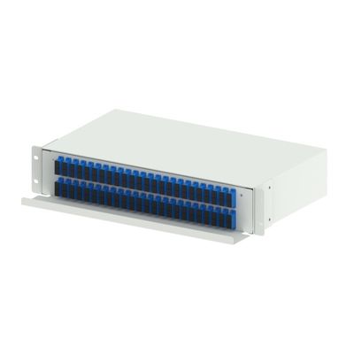 Conector de acero laminado en frío SC FC ST LC Tipo 19 pulgadas Cuadro de distribución de fibra óptica para FTTX