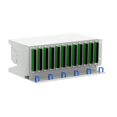 Gris RAL 7035 4U 144 núcleos 19 pulgadas de panel de parche de fibra óptica Sub ODF con 3