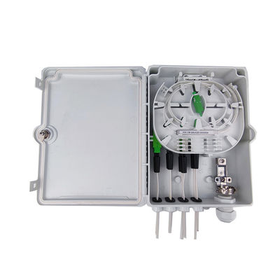 Caja de distribución de fibra óptica montada en poste de pared para red FTTH IP65 exterior 8 núcleos
