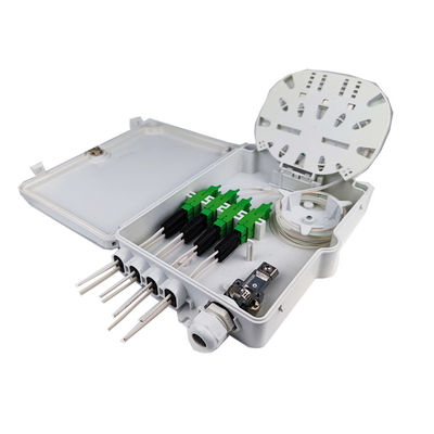Caja de distribución de fibra óptica montada en poste de pared para red FTTH IP65 exterior 8 núcleos