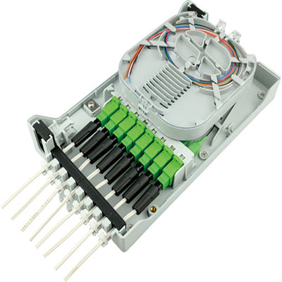 PC ABS Material de uso de la red ODN FTTH IP65 Exterior 8 núcleos de la caja de terminación de fibra óptica