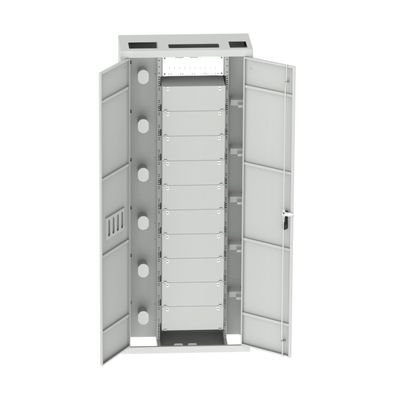 Acero laminado en frío de 19 pulgadas con panel de parcheado de fibra óptica para distribución de interior ODF