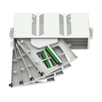 Panel de parches de fibra óptica de 19 pulgadas Sub ODF con conectores SC LC y acero laminado en frío