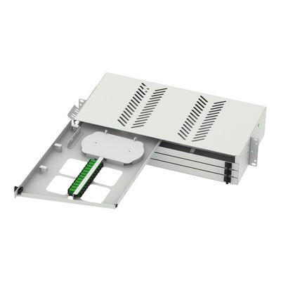 Panel de parches de fibra óptica de 19 pulgadas Sub ODF con conectores SC LC y acero laminado en frío