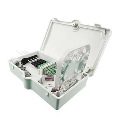FTTH IP65 exterior 4 núcleos de fibra óptica de terminación de la caja con conector SC montaje de pared gris