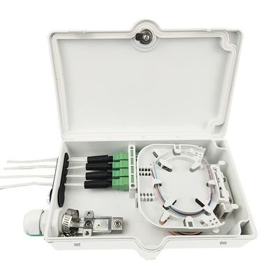 FTTH IP65 exterior 4 núcleos de fibra óptica de terminación de la caja con conector SC montaje de pared gris