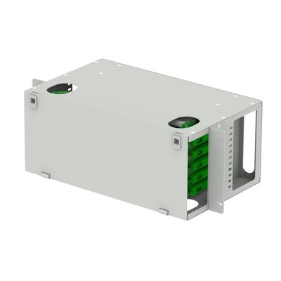 12-144 núcleos de capacidad de 19 pulgadas panel de parche hecho de acero laminado en frío para equipos de fibra óptica