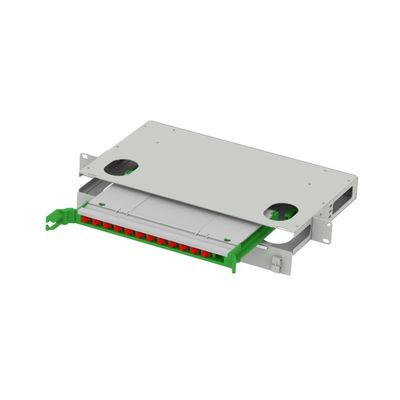 12-144 núcleos de capacidad de 19 pulgadas panel de parche hecho de acero laminado en frío para equipos de fibra óptica
