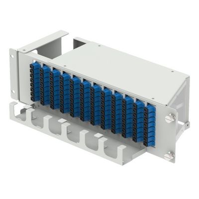 5 tiempo gris 96cores 19 pulgadas Flip abajo Fibra óptica patchpanel para equipos ópticos