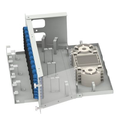 5 tiempo gris 96cores 19 pulgadas Flip abajo Fibra óptica patchpanel para equipos ópticos