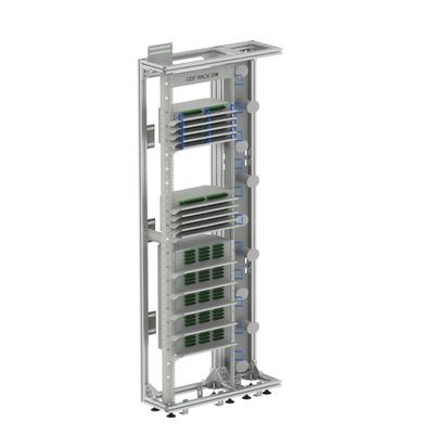 FTTH de 19 pulgadas Plata/gris con bastidor abierto de perfiles de aluminio Fibra óptica de distribución ODF