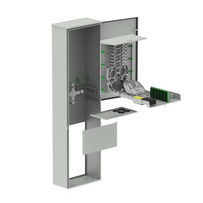 Hoja de acero laminada en frío IP65 gabinete de telecomunicaciones al aire libre para la distribución de fibra óptica de densidad ODF