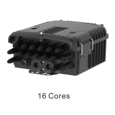 Caja de terminales de fibra óptica de 16 núcleos de PC ABS para montaje en pared y poste en exteriores