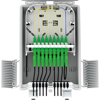 -Fabricación FTTH IP68 8 núcleos Fibra óptica de la caja de distribución con conector SC 274x175x86