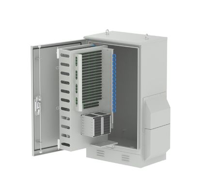 Cabinet de distribución de fibra de estructura interna de acero inoxidable FTTX exterior con serie GEN III