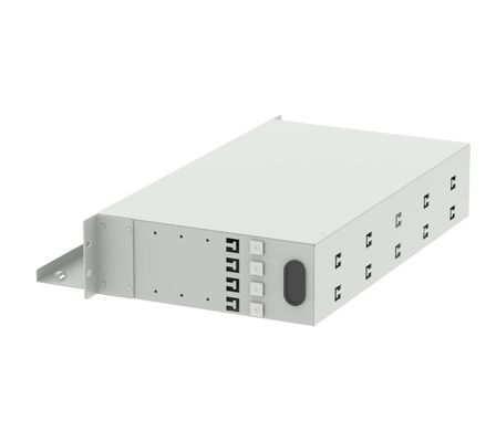 Marco de distribución óptica FC APC 48 puertos 19 pulgadas Panel de parches Ideal para FTTX y red
