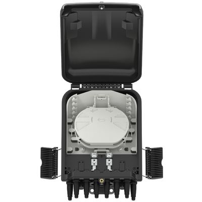 Caja de distribución de fibra óptica de 8 puertos montable en pared/polo para red FTTX IP65 al aire libre