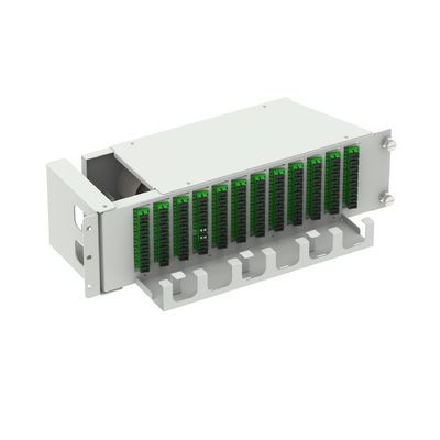 Centro de datos 96 núcleos SC APC Tipo 19 de pulgadas de fibra óptica con 5 y diseño de oscilación