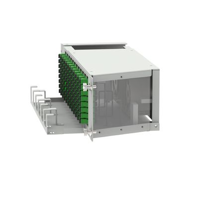 Centro de datos 96 núcleos SC APC Tipo 19 de pulgadas de fibra óptica con 5 y diseño de oscilación