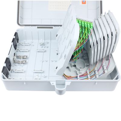Caja de terminación de cajas de fibra óptica de 16 núcleos para red de tamaño 420x320x130 mm
