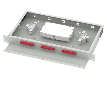 Mejores 24 puertos FC UPC Cuadro de distribución óptica 19 pulgadas Panel de parche para la red FTTX 5