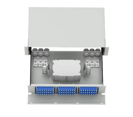 Capacidad Equipo de fibra óptica Cuadro de distribución subóptico con 144 puertos en NEGRO