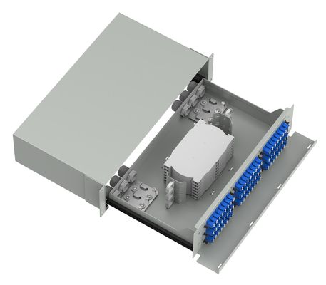 Capacidad Equipo de fibra óptica Cuadro de distribución subóptico con 144 puertos en NEGRO