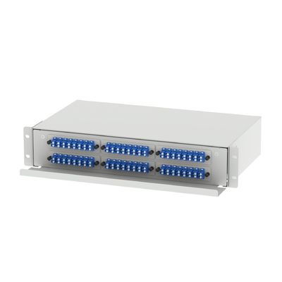 5 LC Tipo 2U 96 Panel de parche de distribución de fibra óptica de puerto para conector FTTX Tipo LC