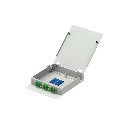 Caja terminal FTTH de acero laminado en frío de 12 núcleos FC APC tipo fibra óptica para red ODN