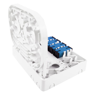 Redes FTTH de interior 4 núcleos SC UPC Fibra óptica de plástico panel de conexión en gris