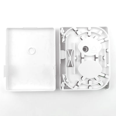 Red FTTH Mural interior montado en la pared FC APC Fibra óptica de plástico panel de toma de corriente 2 núcleos