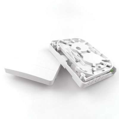 Red FTTH Mural interior montado en la pared FC APC Fibra óptica de plástico panel de toma de corriente 2 núcleos