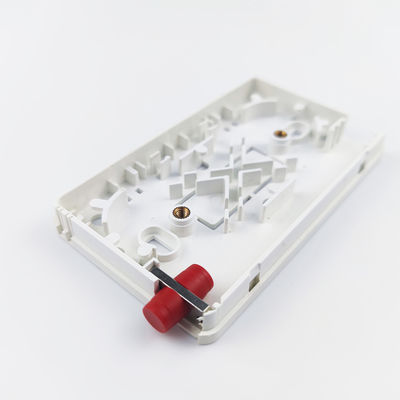 2 núcleos de UPC de plástico de fibra óptica panel de conexión para la red FTTH en blanco / gris