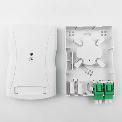 Grisa LC APC Fibra óptica de plástico panel de conexión para redes interiores 2 núcleos