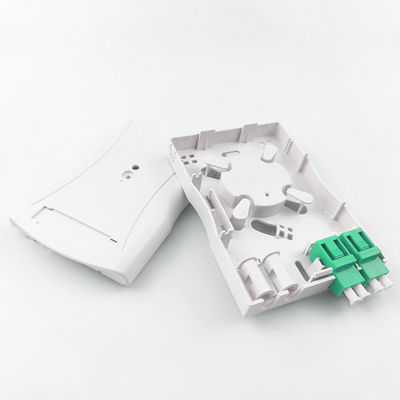 Grisa LC APC Fibra óptica de plástico panel de conexión para redes interiores 2 núcleos