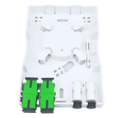 2 núcleos SC APC Fibra óptica de plástico panel de conexión de la placa frontal para interiores en la red FTTH