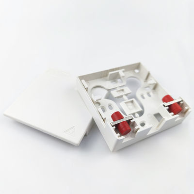 2 núcleos FC UPC Panel de enchufe de placa de fachada de fibra óptica de plástico para redes interiores FTTH