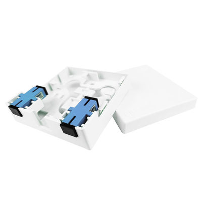 Gray 2 núcleos UPC de plástico de fibra óptica panel de conexión de la placa frontal para la red FTTH interior