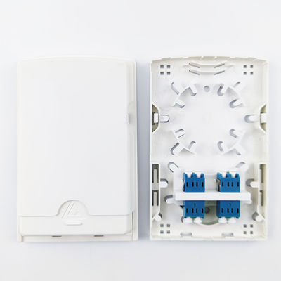 2 núcleos LC UPC Panel de enchufe de placa de fachada de fibra óptica de plástico para FTTH de color blanco / gris