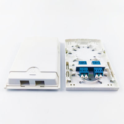 2 núcleos LC UPC Panel de enchufe de placa de fachada de fibra óptica de plástico para FTTH de color blanco / gris