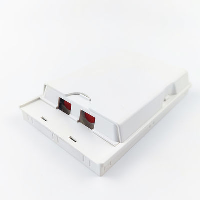 Aplicaciones FTTH 2 núcleos de plástico de fibra óptica panel de conexión de la placa frontal 131*84*24 ABS/PC