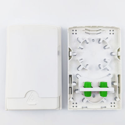 2 núcleos FC APC Fibra óptica de plástico de la placa frontal del panel de enchufe Blanco para aplicaciones FTTH