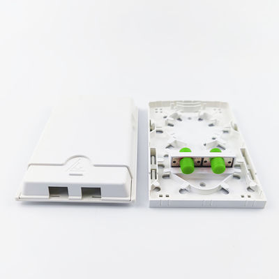 2 núcleos FC APC Fibra óptica de plástico de la placa frontal del panel de enchufe Blanco para aplicaciones FTTH