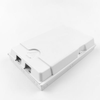 2 núcleos FC APC Fibra óptica de plástico de la placa frontal del panel de enchufe Blanco para aplicaciones FTTH