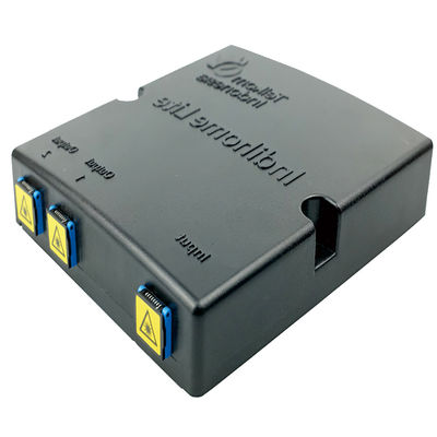 Panel de conexión de la placa frontal del separador de fibra óptica de plástico negro para FTTH 2 núcleos SC UPC PC
