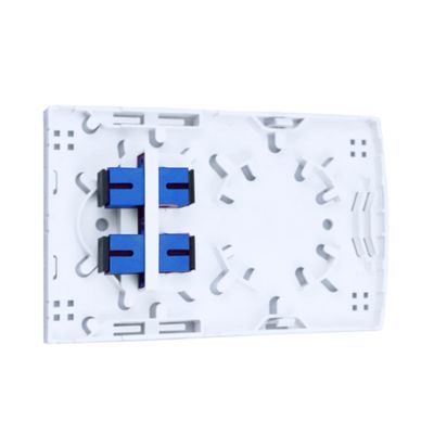 5 2 núcleos SC UPC Panel de conexión de placa de fachada de fibra óptica de plástico para aplicaciones FTTH